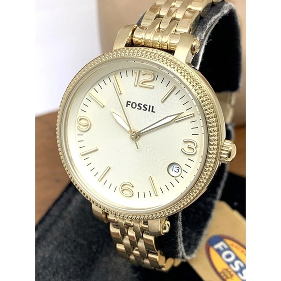 Fossil Jewelry - Fossil Women's Watch ES3181 Heather Quartz Gold Dial Stainless Steel 34mm